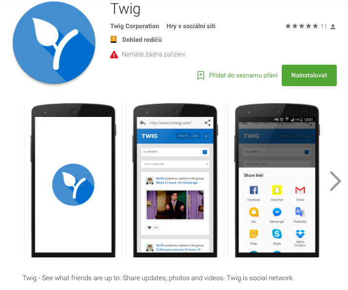 Twig, nová sociální síť